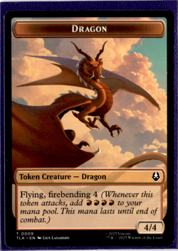 Token: Dragon (0009) / Food (0019) - MTG X Avatar The Last Airbender - Image 2