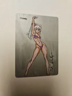 Hand Painted MTG Alter Swamp - Waifu Anime Fan Art By MTGhoarder - Image 2