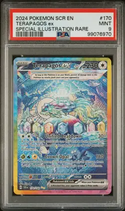 2024 POKEMON SCR EN-STELLAR CROWN SPECIAL ILLUSTRATION RARE TERAPAGOS EX PSA 9 - Image 1