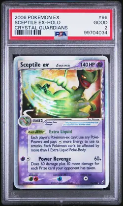 2006 POKEMON EX CRYSTAL GUARDIANS #96 SCEPTILE EX-HOLO PSA 2 - Image 1