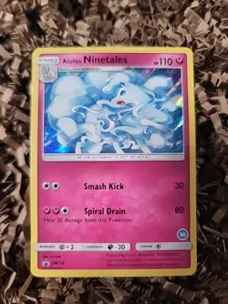 Pokemon TCG - Alolan Ninetales Holo Rare - SM128 - Sun & Moon: Black Star Promo - Image 1