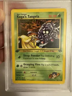 2000 Pokemon - 1st Edition Koga’s Tangela - Gym Challenge 81/132 PSA 9 Mint WOTC - Image 3