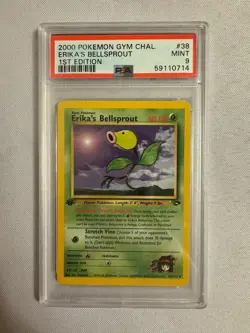 2000 Pokemon - 1st Edition Erika’s Bellsprout - Gym Challenge 38/132 PSA 9 Mint! - Image 1
