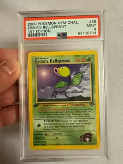 2000 Pokemon - 1st Edition Erika’s Bellsprout - Gym Challenge 38/132 PSA 9 Mint! - Image 2