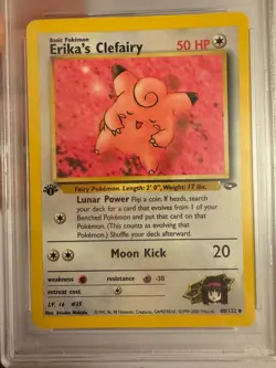 2000 Pokemon - 1st Edition Erika’s Clefairy - Gym Challenge 40/132 - PSA 9 Mint! - Image 3
