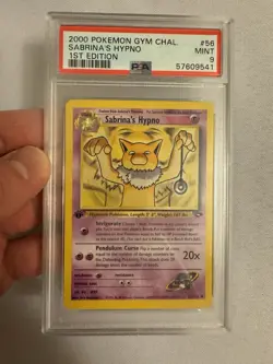 2000 Pokemon - 1st Edition Sabrina’s Hypno - Gym Challenge 56/132 - PSA 9 Mint! - Image 1