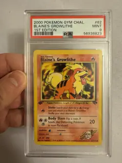 2000 Pokemon 1st Edition Blaine’s Growlithe - Gym Challenge 62/132 - PSA 9 Mint! - Image 2