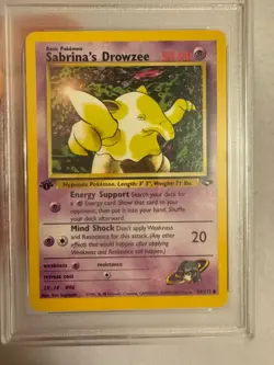 2000 Pokemon - 1st Edition Sabrina’s Drowzee - Gym Challenge 95/132 - PSA 9 Mint - Image 3