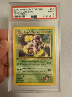 2000 Pokemon - 1st Edition Koga’s Weezing Gym Challenge 50/132 PSA 9 Mint! WOTC - Image 2