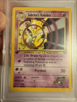 2000 Pokemon - 1st Edition Sabrina’s Kadabra Gym Challenge 58/132 - PSA 9 Mint! - Image 3