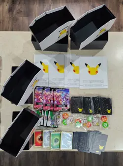 (4) EMPTY Pokemon Celebrations ETB Elite Trainer Box (No Promos) PIKACHU - Image 1