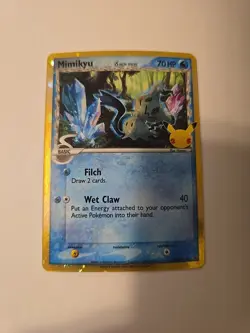 Pokemon TCG Mimikyu SWSH136 Delta Species 25th Celebrations Black Star Promo - Image 1