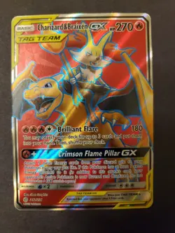 Pokemon TCG Cosmic Eclipse Charizard & Braixen GX #212/236 Ultra Rare Full Art - Image 1