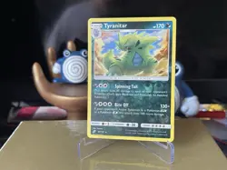 Pokemon TCG Tyranitar 85/181 Reverse Holo Rare SM Team Up - Image 1