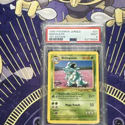 POKEMON 1999 1ST EDITION JUNGLE NIDOQUEEN #23 NON HOLO PSA MINT 9 - Image 1