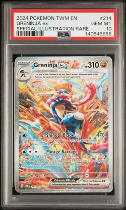 Greninja EX SIR 214/167 SV06 Twilight Masquerade Pokemon TCG PSA 10 GEM MT - Image 1