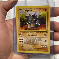 Rhydon Uncommon Unlimited Jungle 45/64 Pokemon TCG NM Near Mint Pokemon Nintendo - Image 2
