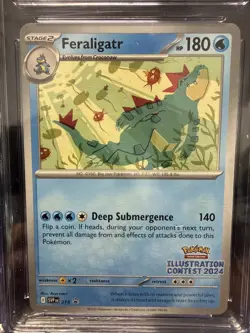 Feraligatr 2024 SVP 213 Black Star Promo CGC 10 Gem Mint Illustration Contest - Image 2