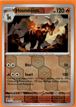 Houndoom - 008/064 - Reverse Holo - Pokemon Shrouded Fable - Image 1