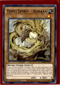 Tenyi Spirit - Adhara | MP20-EN106 | Yu-Gi-Oh! TCG - Image 1