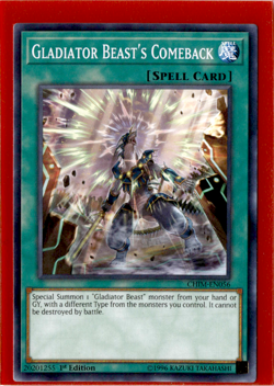 Gladiator Beast's Comeback | CHIM-EN056 | Yu-Gi-Oh! TCG - Image 1