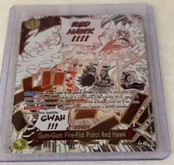 One Piece - Gum-Gum Fire-Fist Pistol Red Hawk - OP11-114 Alt Art R - English NM+ - Image 3
