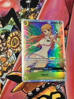 One Piece TCG Nami OP08-106 Super Rare Two Legends Holo Foil Card SR - Image 1