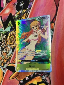 One Piece TCG Nami OP08-106 Super Rare Two Legends Holo Foil Card SR - Image 2