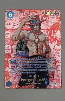Portgas D Ace (red manga Alt Art) SEC Op13-119 English - Image 1
