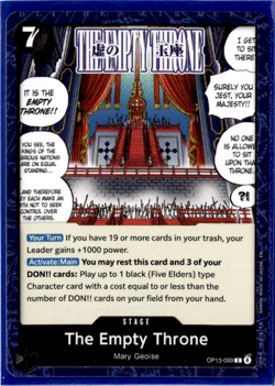 The Empty Throne - OP13-099 - One Piece Carrying on His Will - Image 1