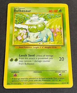 Pokemon Card - Bulbasaur - Base Set - 44/102 - Image 1