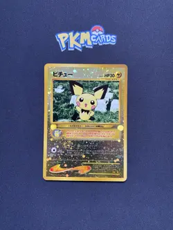 Pokemon TCG Pichu Neo Premium File No. 172 Reverse Holo Japanese Card Swirl LP. - Image 1