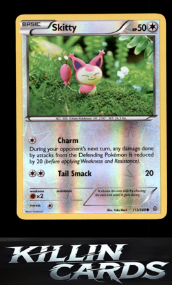 Reverse Holofoil Skitty 113/160 Pokemon Common XY - Primal Clash Card LP - Image 1