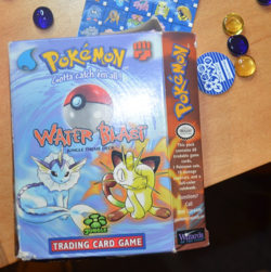Vintage Pokemon Card Game Water Blast Theme Deck with Box - 1998-99 Pre-owned - Image 2