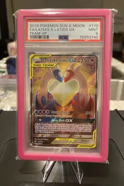 Pokemon 2019 Latias & Latios GX Team Up 170/181 Alternative Art PSA 9 Mint Card - Image 1