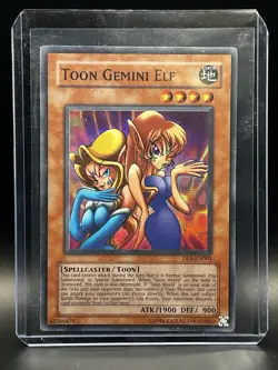 Yu-Gi-Oh! Toon Gemini Elf DL6-EN001 Holo Card Lightly Played - Image 1