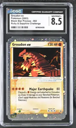 CGC 8.5 Groudon ex 2003 Black Star Promos 002 Holo Pokemon Card - Image 1