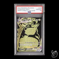 PSA 10 Pikachu VMAX 279/184 UR Gold Full Art Vmax Climax 2021 Pokemon Card Japan - Image 1