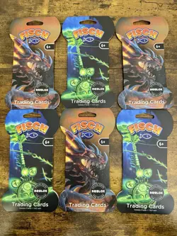 6 X Roblox Fisch Trading Card Booster Pack Factory Sealed - Image 1
