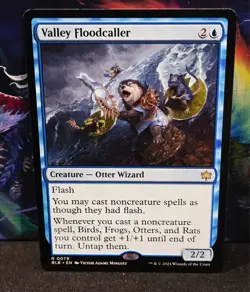 magic the gathering - Valley Floodcaller - Creature - Otter Wizard - Rare - Blue - Image 1
