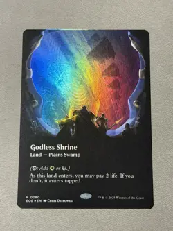 Godless Shrine (Borderless) Edge of Eternities Foil (Pack Fresh) (NM) - Image 1