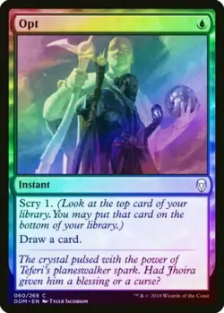 Opt Dominaria FOIL Light Play LP MTG Magic DNA GAMES - Image 1