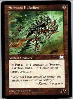 Magic the Gathering Serrated Biskelion Weatherlight English MTG Free Shipping! - Image 1