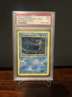 2001 POKEMON NEO REVELATION #65 SHINING GYARADOS-HOLO PSA 7 - Image 1