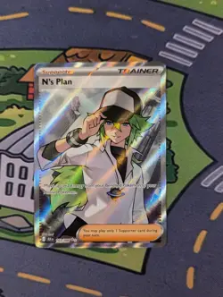 N’s Plan 163/086 Full Art Black Bolt Ultra Rare Pokemon TCG Card NM/M - Image 1
