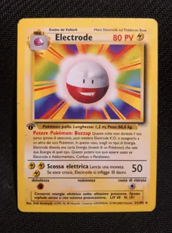 Pokemon Card Electrode 21/102 Set Base 1^ Edizione Rara GOOD-ITA - Image 1
