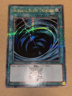 Mystical Space Typhoon RA02-EN048 Quarter Century Secret Rare YuGiOh! NM - Image 1