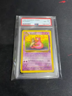 1999 Slowbro #43 Fossil Set Uncommon Original Pokemon Card PSA 8 - Image 1