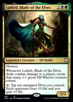 MTG English Lathril, Blade of the Elves NM Foil Commander 2021 Kaldheim - Image 1