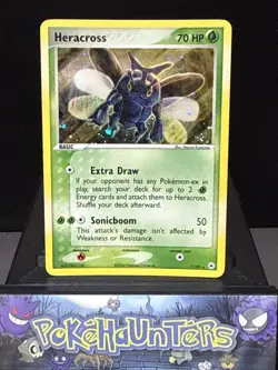 Pokemon Card Heracross 7/101 EX Hidden Legends Holo Light Play - Image 1